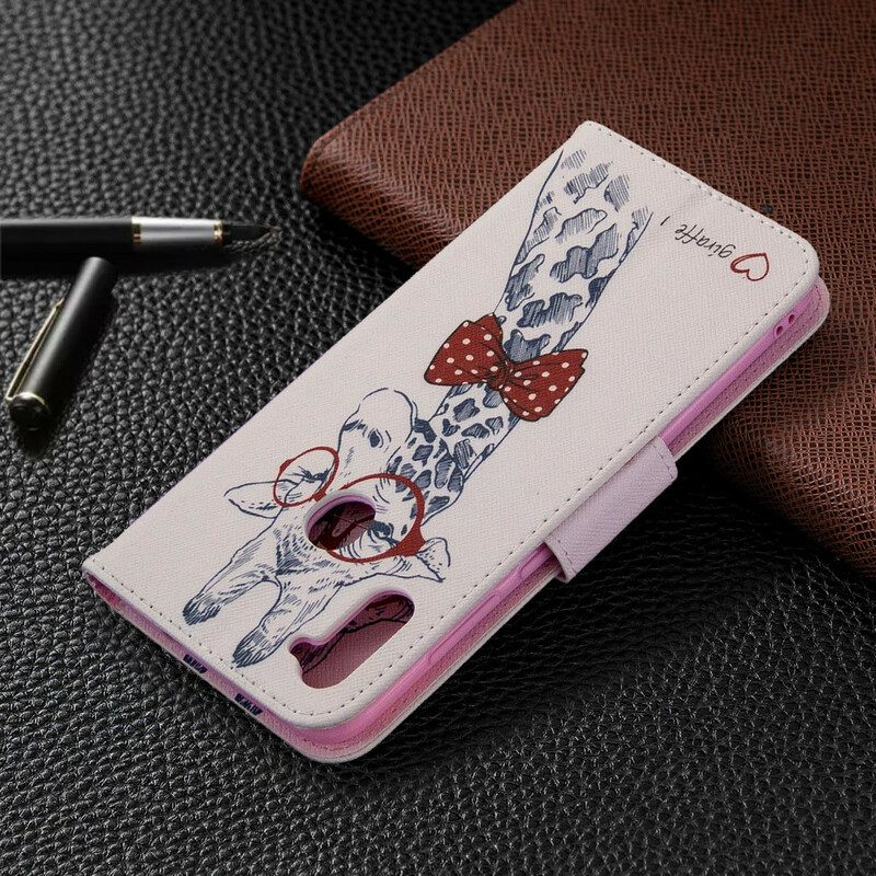 Folio Cover Samsung Galaxy M11 Giraffa Intelligente