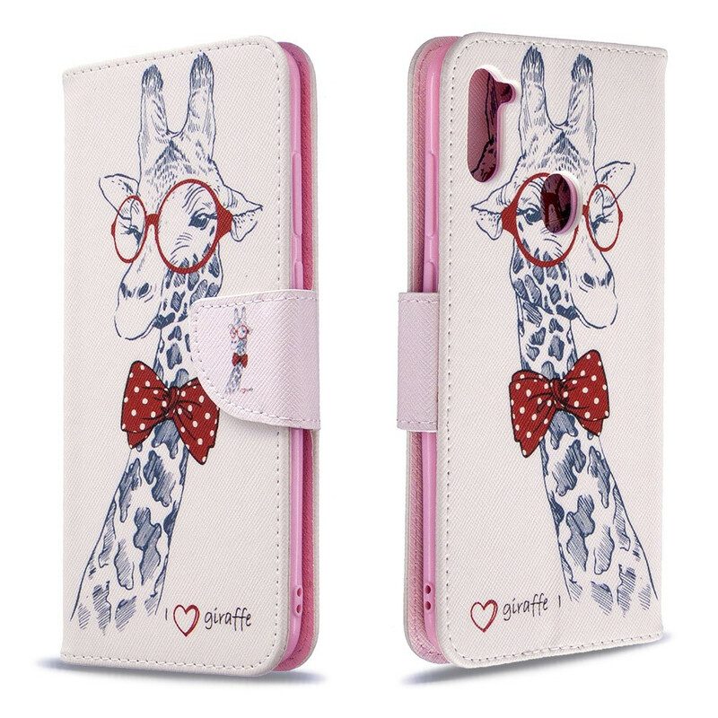 Folio Cover Samsung Galaxy M11 Giraffa Intelligente