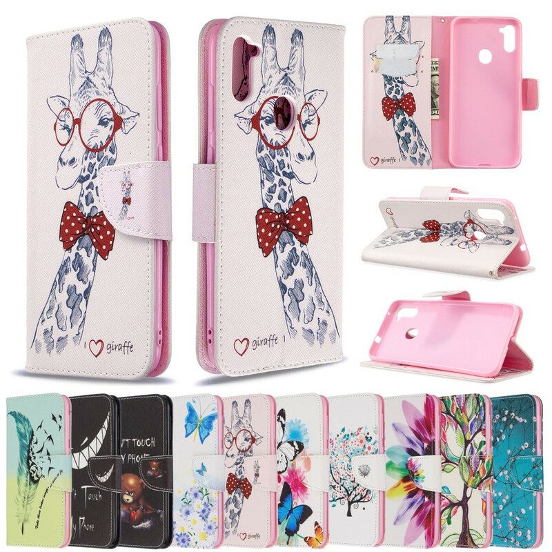 Folio Cover Samsung Galaxy M11 Giraffa Intelligente