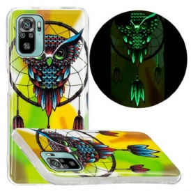 Cover Poco M5s Acchiappasogni Gufo Fluorescente