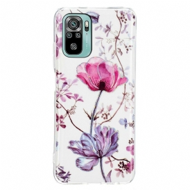 Cover Poco M5s Fiori Marmorizzati