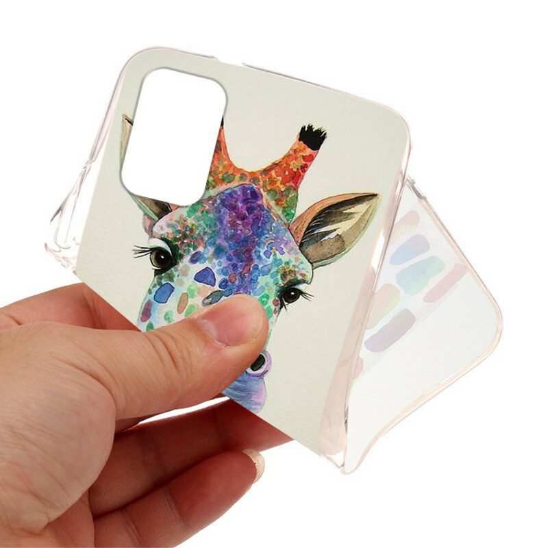 Cover Poco M5s Giraffa Colorata