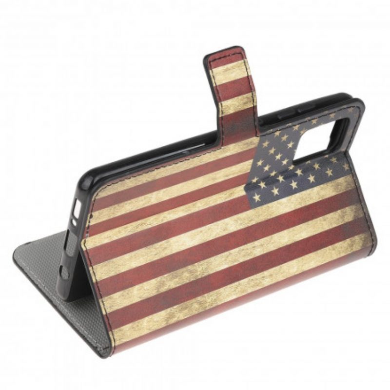 Folio Cover Poco M5s Bandiera Americana