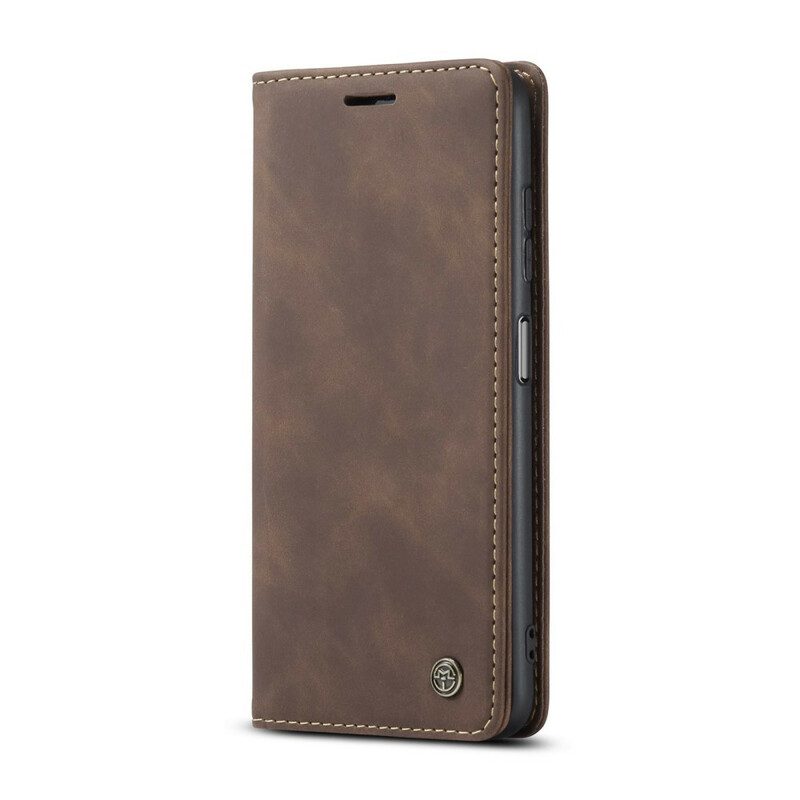 Folio Cover Poco M5s Custodia in pelle Caseme Effetto Pelle