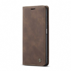 Folio Cover Poco M5s Custodia in pelle Caseme Effetto Pelle