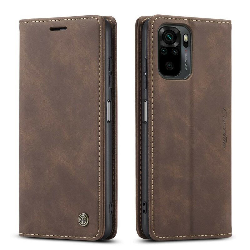 Folio Cover Poco M5s Custodia in pelle Caseme Effetto Pelle