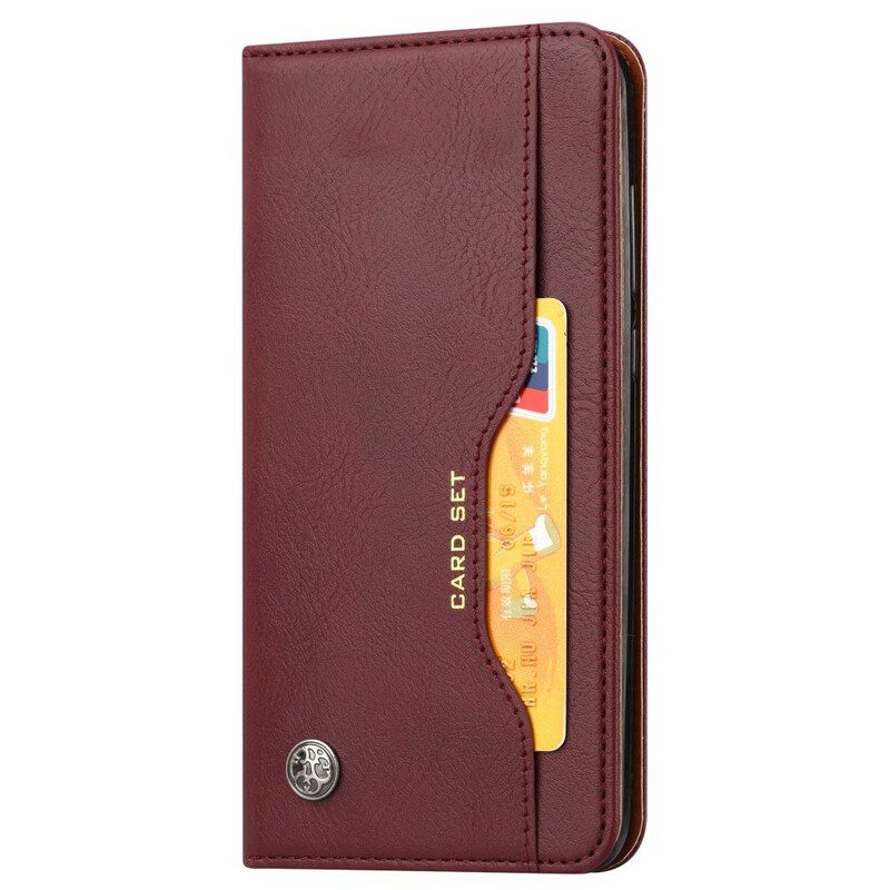 Folio Cover Poco M5s Custodia in pelle Portacarte In Ecopelle