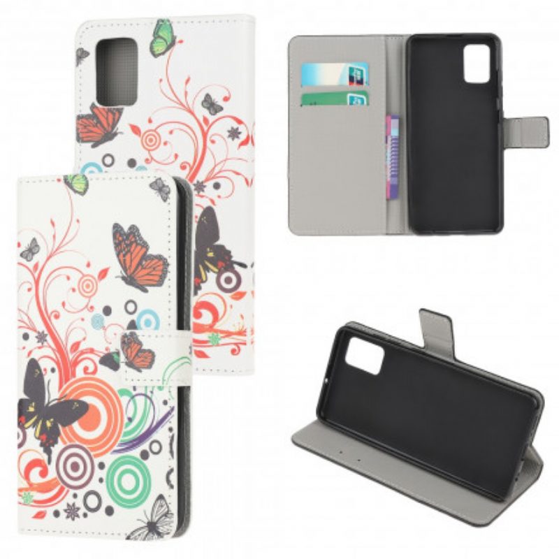 Folio Cover Poco M5s Farfalle E Fiori