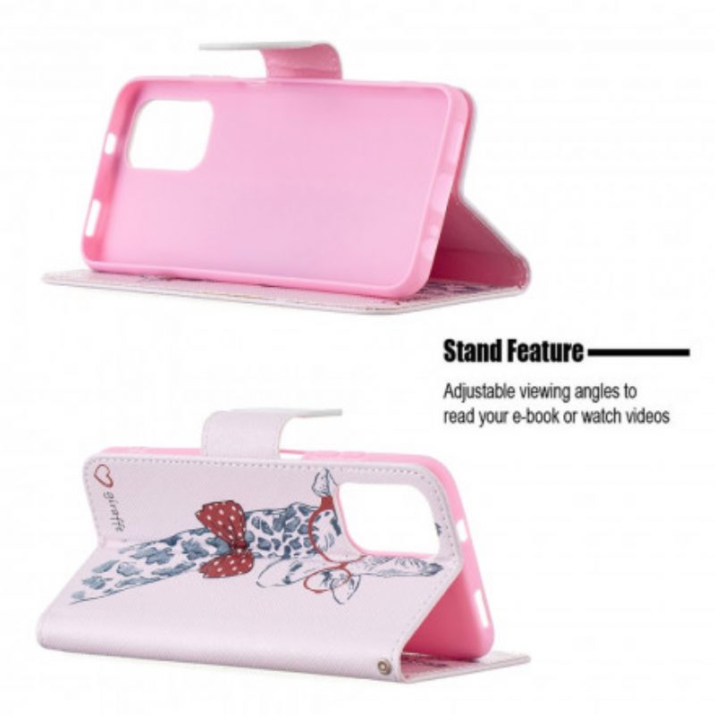 Folio Cover Poco M5s Giraffa Intelligente