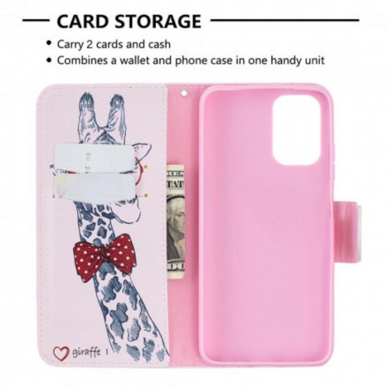 Folio Cover Poco M5s Giraffa Intelligente