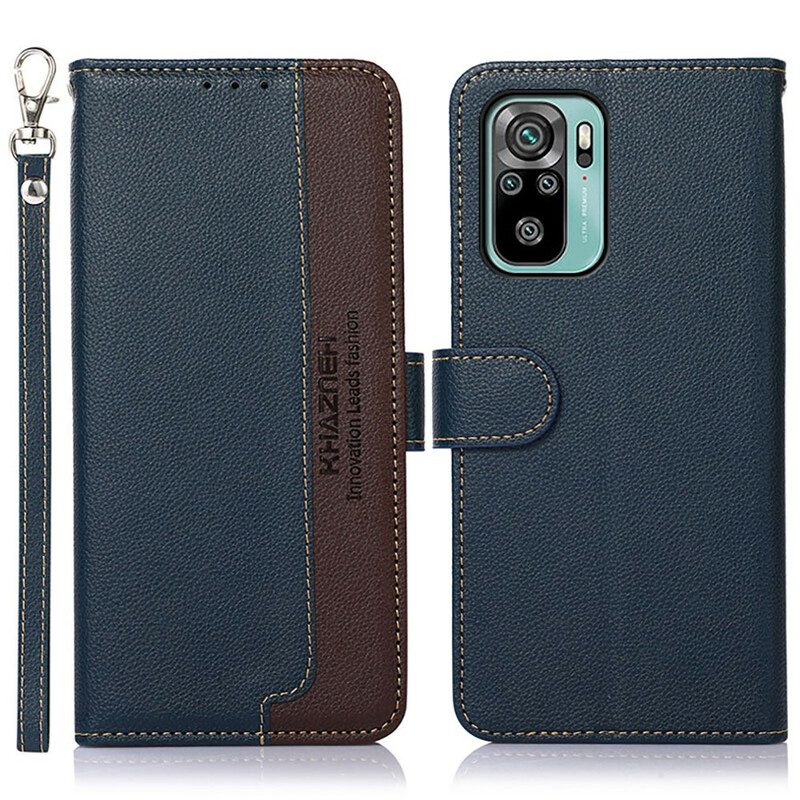 Folio Cover Poco M5s Lychee Style Rfid Khazneh