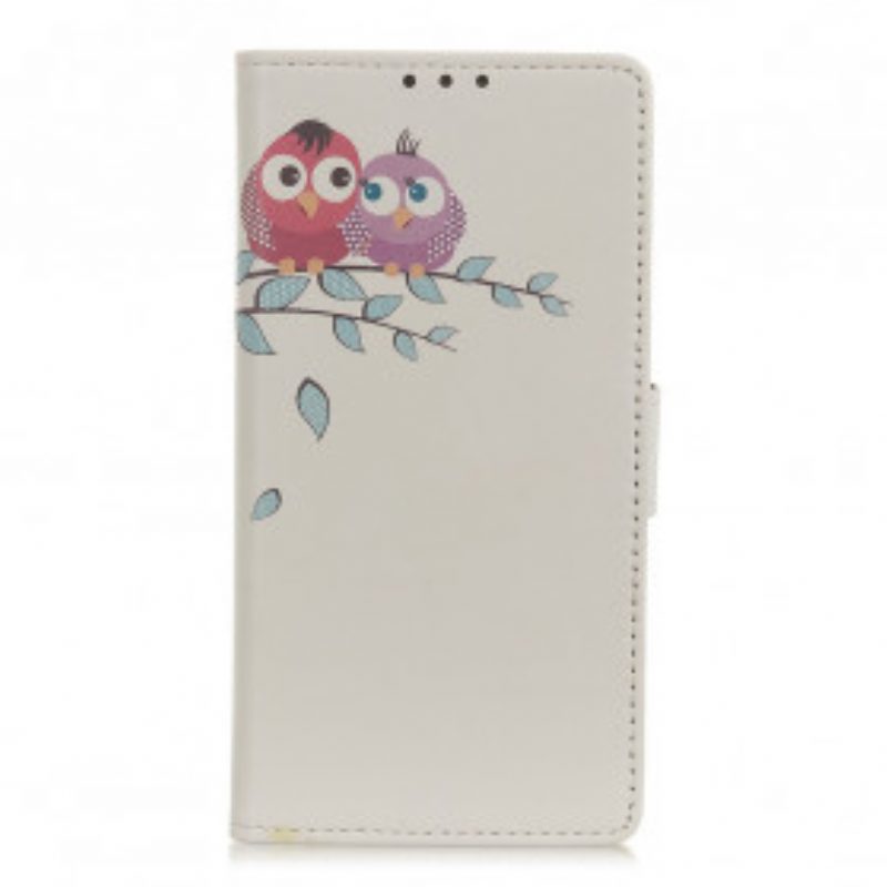 Folio Cover Poco M5s Paio Di Gufi Sull'albero