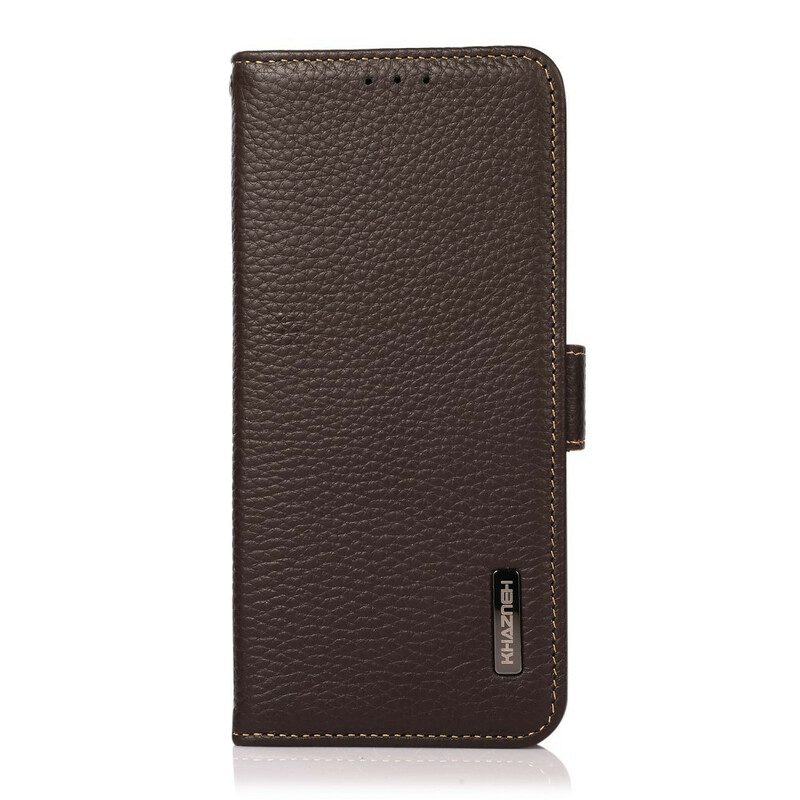 Folio Cover Poco M5s Pelle Litchi Khazneh Rfid