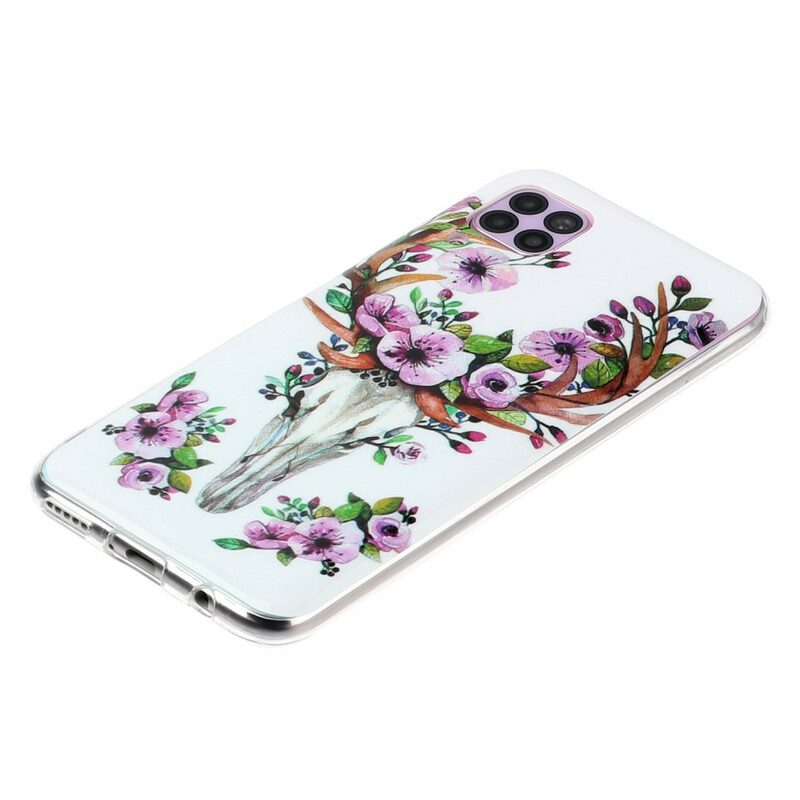 Cover Huawei P40 Lite Alce Floreale Fluorescente