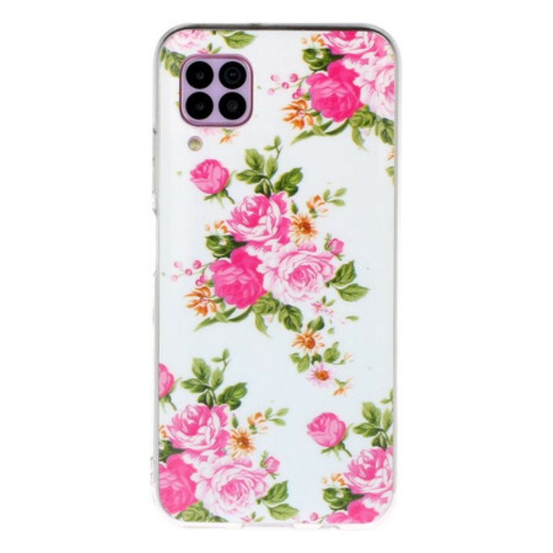 Cover Huawei P40 Lite Fiori Liberty Fluorescenti