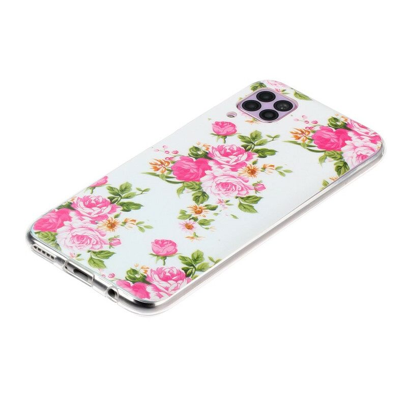 Cover Huawei P40 Lite Fiori Liberty Fluorescenti