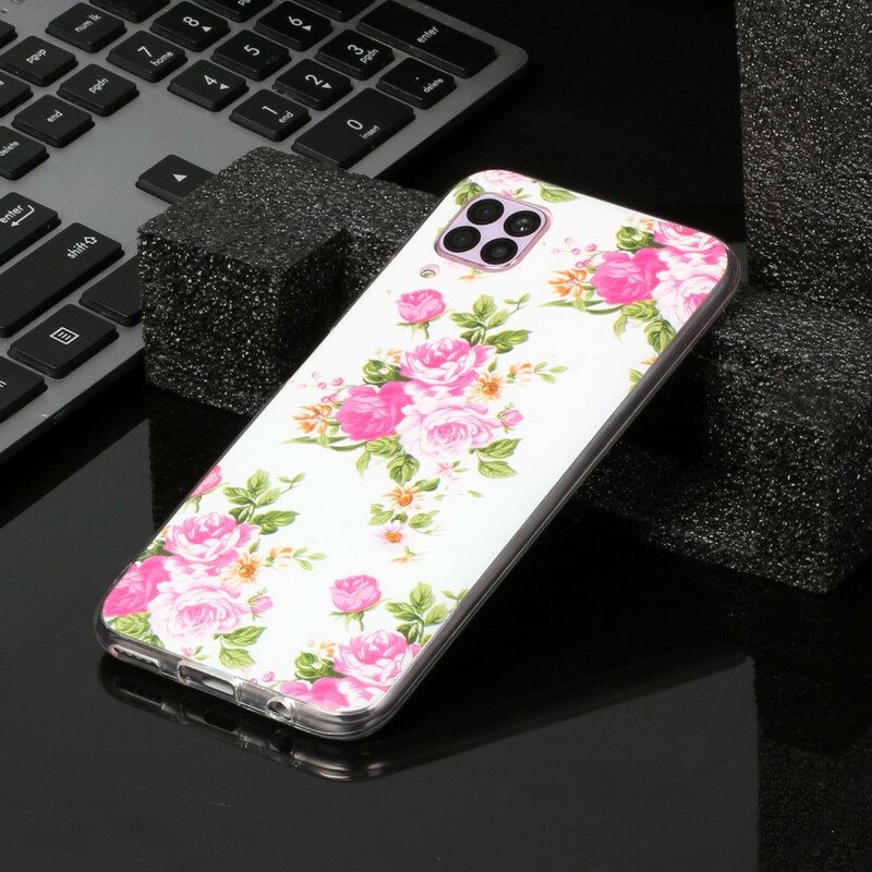 Cover Huawei P40 Lite Fiori Liberty Fluorescenti