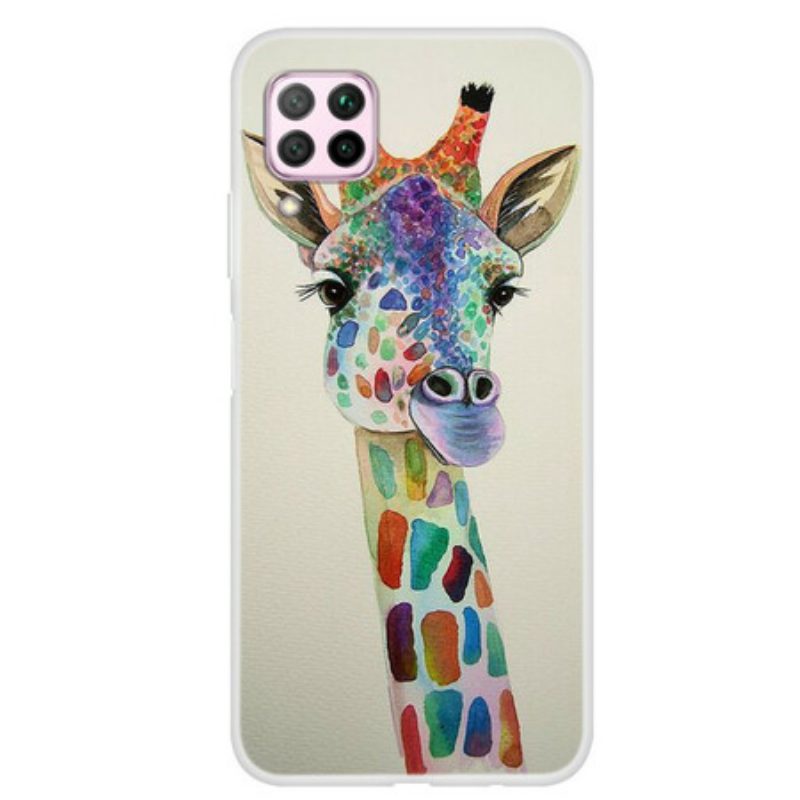 Cover Huawei P40 Lite Giraffa Colorata