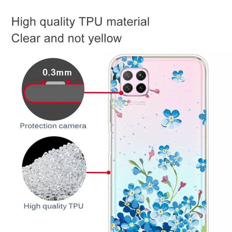 Cover Huawei P40 Lite Mazzo Di Fiori Blu