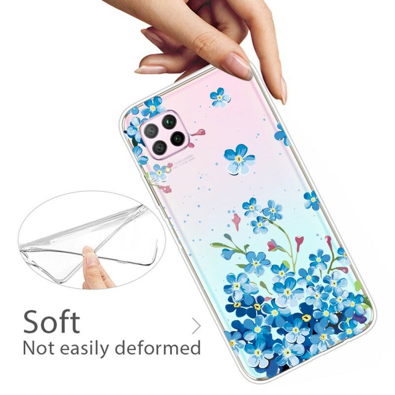 Cover Huawei P40 Lite Mazzo Di Fiori Blu