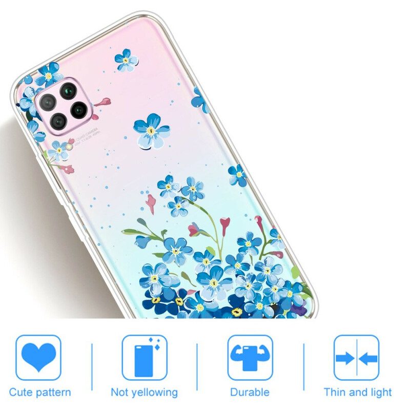 Cover Huawei P40 Lite Mazzo Di Fiori Blu