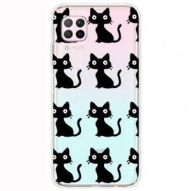 Cover Huawei P40 Lite Più Gatti Neri