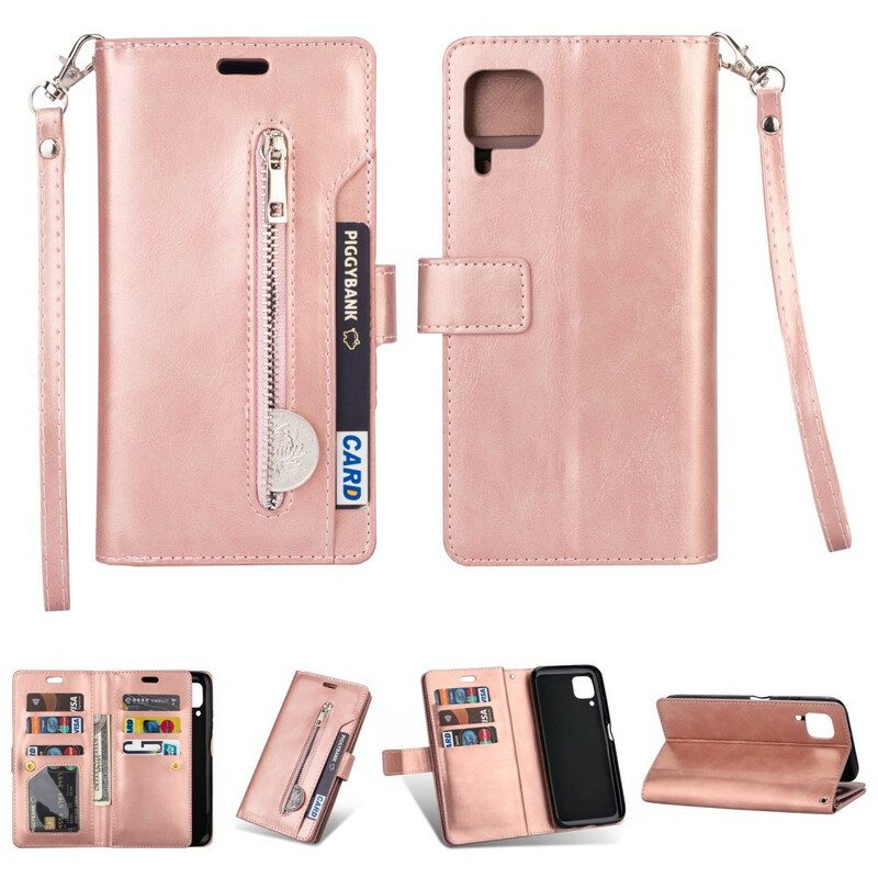 Custodia in pelle Huawei P40 Lite Borsa Con Cordino