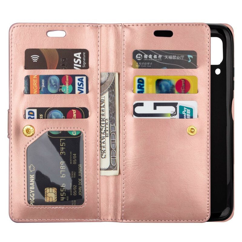 Custodia in pelle Huawei P40 Lite Borsa Con Cordino