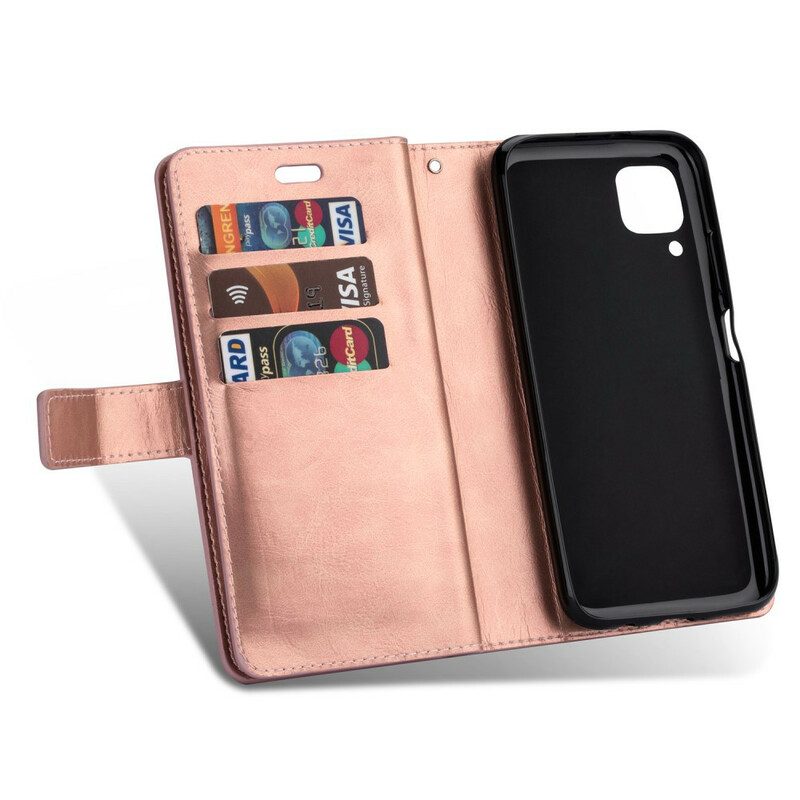 Custodia in pelle Huawei P40 Lite Borsa Con Cordino