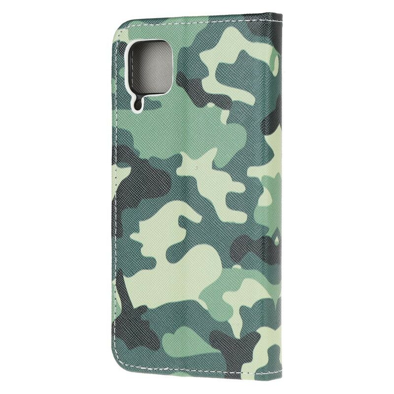 Custodia in pelle Huawei P40 Lite Camuffamento Militare