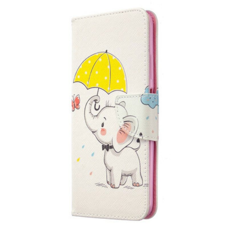 Custodia in pelle Huawei P40 Lite Cucciolo Di Elefante