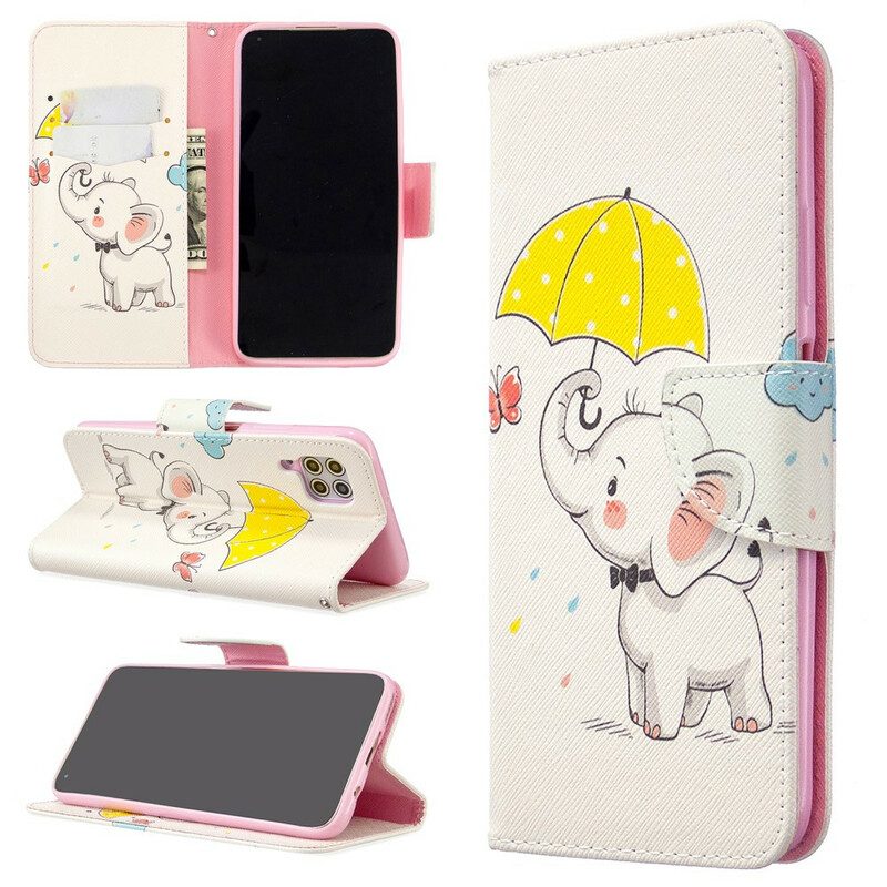 Custodia in pelle Huawei P40 Lite Cucciolo Di Elefante