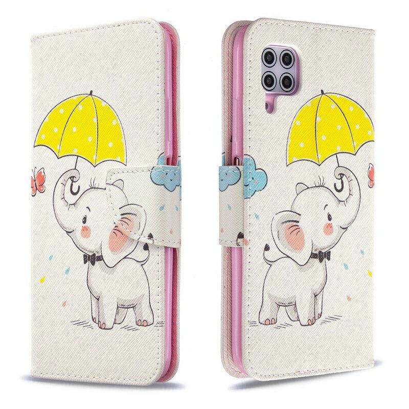 Custodia in pelle Huawei P40 Lite Cucciolo Di Elefante