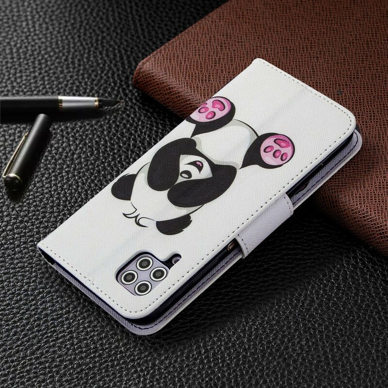 Custodia in pelle Huawei P40 Lite Divertimento Panda