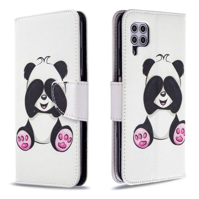 Custodia in pelle Huawei P40 Lite Divertimento Panda