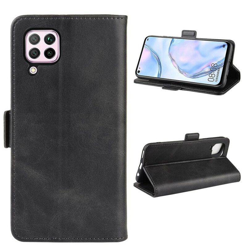 Custodia in pelle Huawei P40 Lite Folio Cover Doppio Lembo