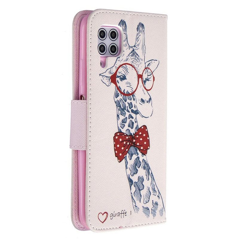 Custodia in pelle Huawei P40 Lite Giraffa Intelligente