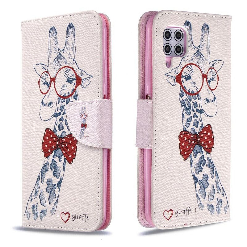 Custodia in pelle Huawei P40 Lite Giraffa Intelligente