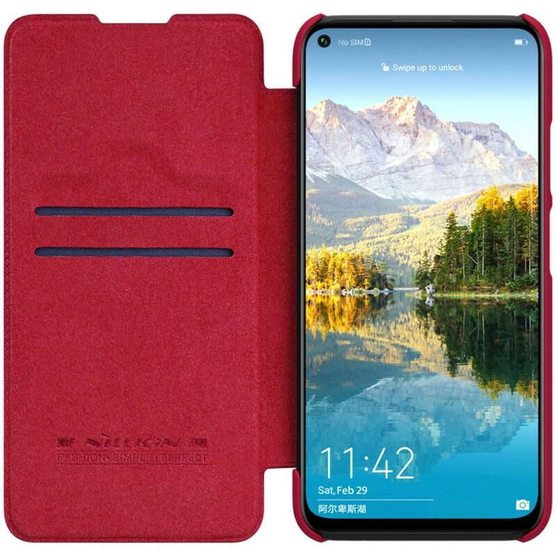 Folio Cover Huawei P40 Lite Custodia in pelle Nillkin Della Serie Qin