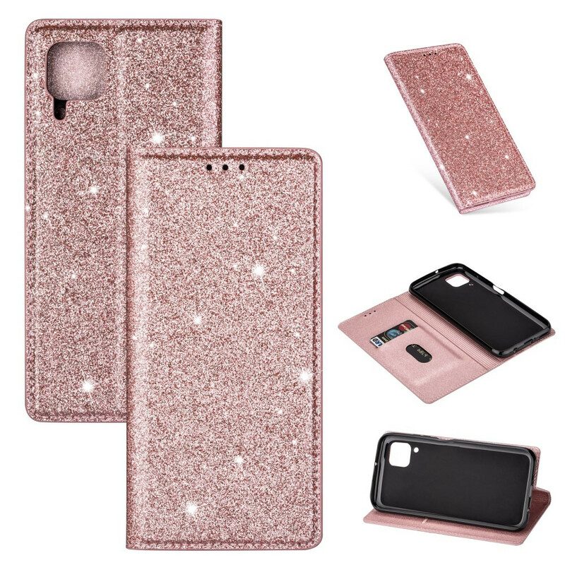 Folio Cover Huawei P40 Lite Custodia in pelle Stile Paillettes