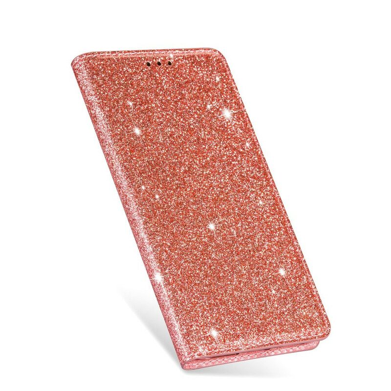 Folio Cover Huawei P40 Lite Custodia in pelle Stile Paillettes