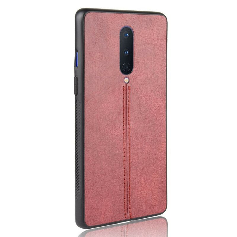 Cover OnePlus 8 Effetto Pelle Couture