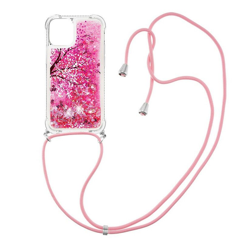 Cover iPhone 13 Pro Albero Con Coulisse Di Paillettes