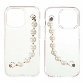 Cover iPhone 13 Pro Bracciale In Silicone Perline