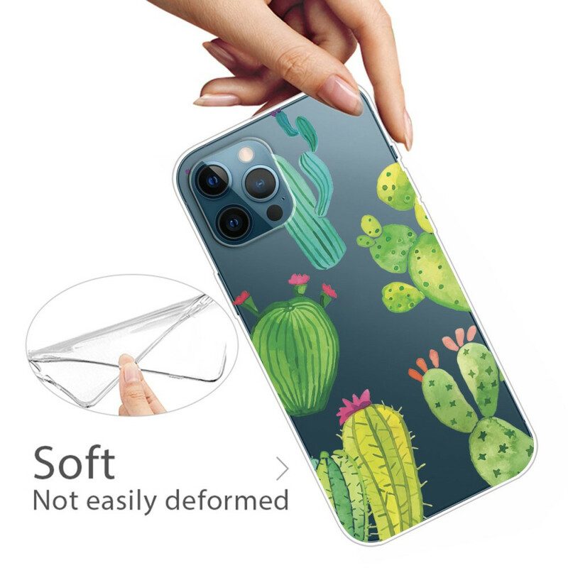 Cover iPhone 13 Pro Cactus Dell'acquerello