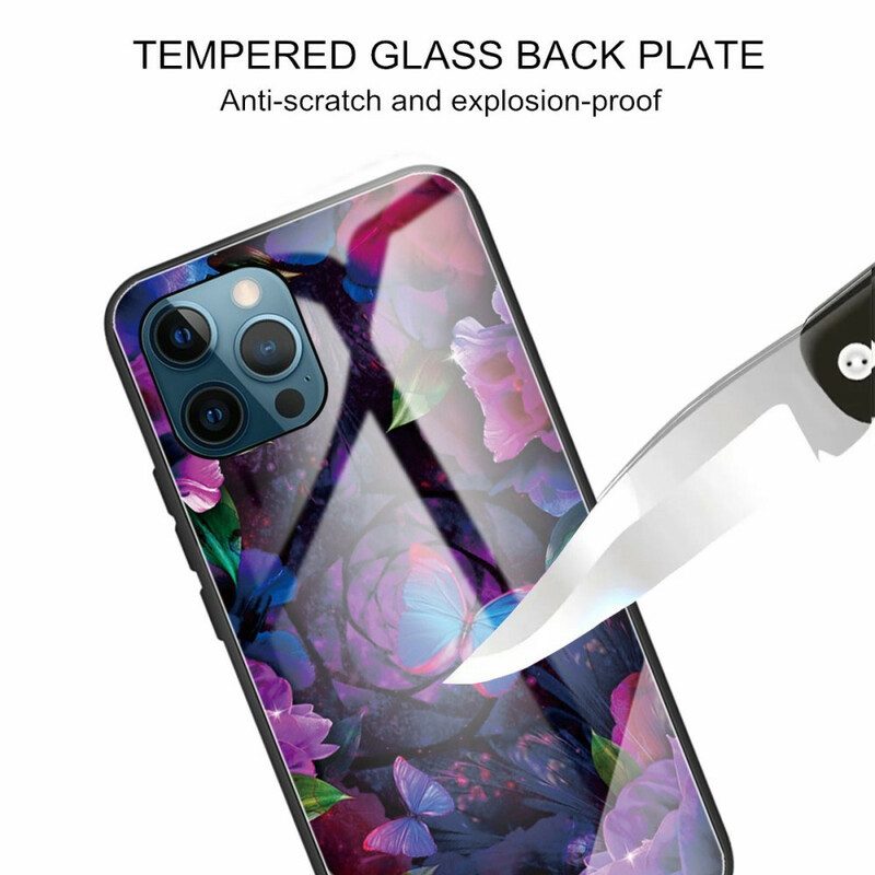 Cover iPhone 13 Pro Farfalle Variazione Vetro Temperato