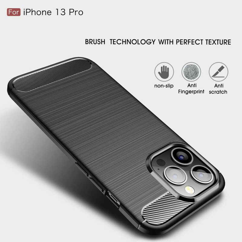 Cover iPhone 13 Pro Fibra Di Carbonio Spazzolata