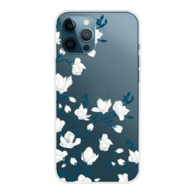 Cover iPhone 13 Pro Fiori Bianchi