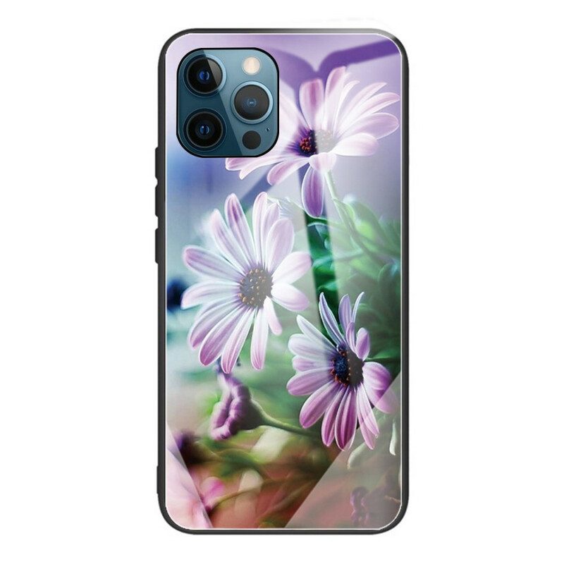 Cover iPhone 13 Pro Fiori Realistici In Vetro Temperato