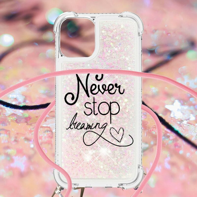 Cover iPhone 13 Pro Never Stop Glitter Coulisse